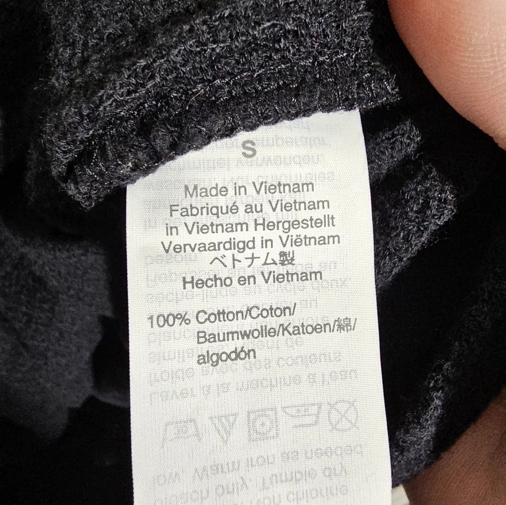 J. Crew Solid Black Faux Wrap Cotton Top
